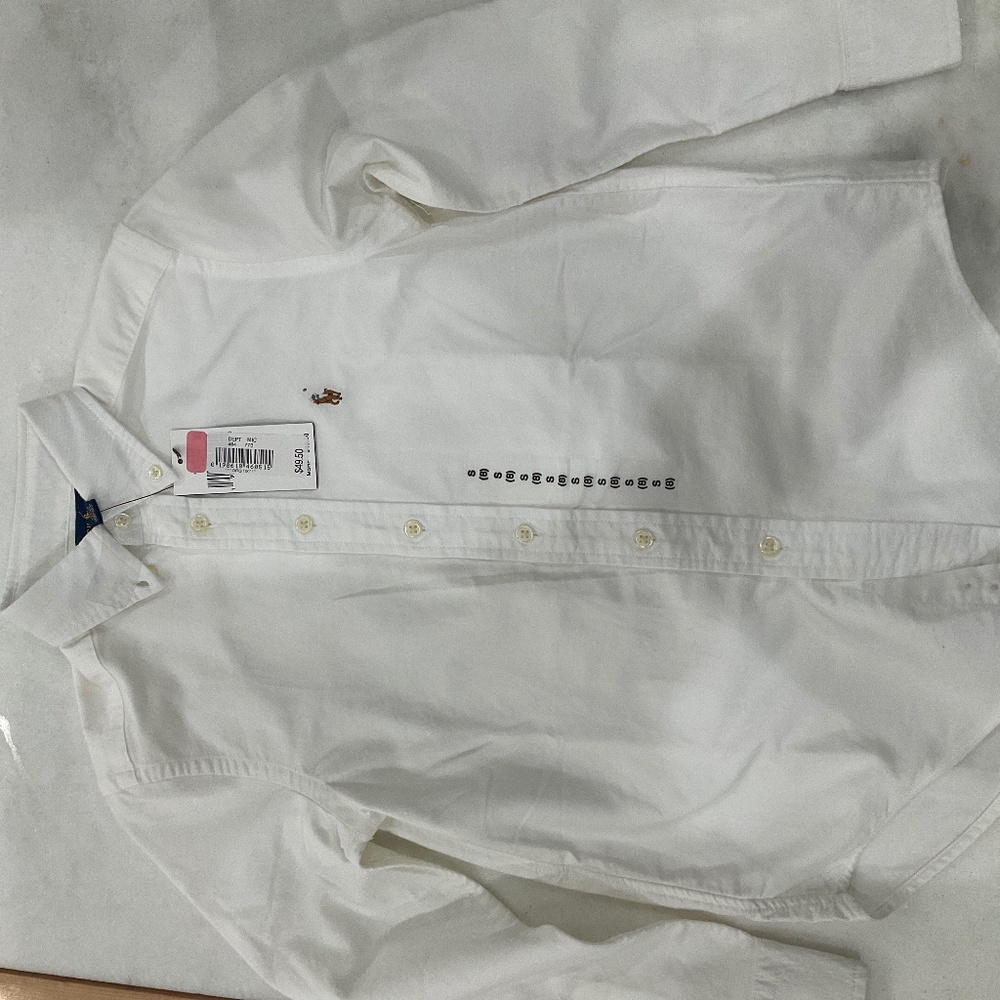 Boys Ralph Lauren size 8 White Dress Shirt, Button Down, long sleeve